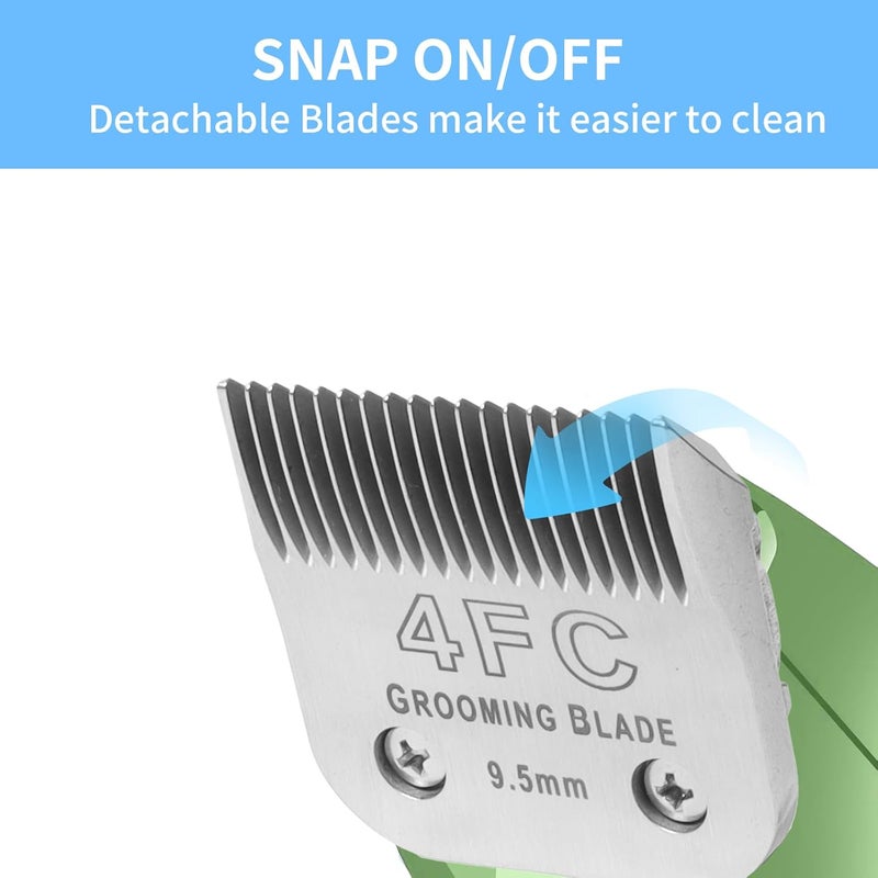 OEMIRY 3 Pcs Size 7FC Detachable Dog Grooming Blades, Compatible with Andis, Oster A5, Wahl KM10 Series Clippers, Cut Length 3.2mm, Silver (7FC 3.2mm, 3Packs) - Image 2